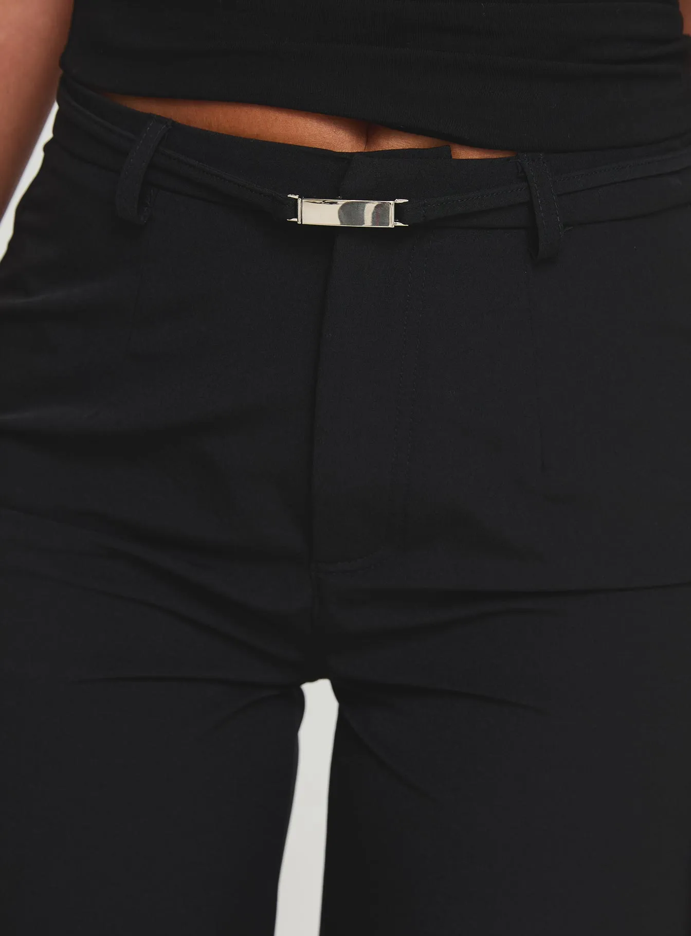 Flounce Pants Black