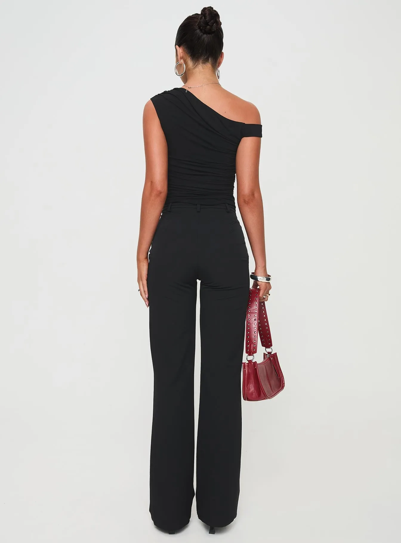 Flounce Pants Black