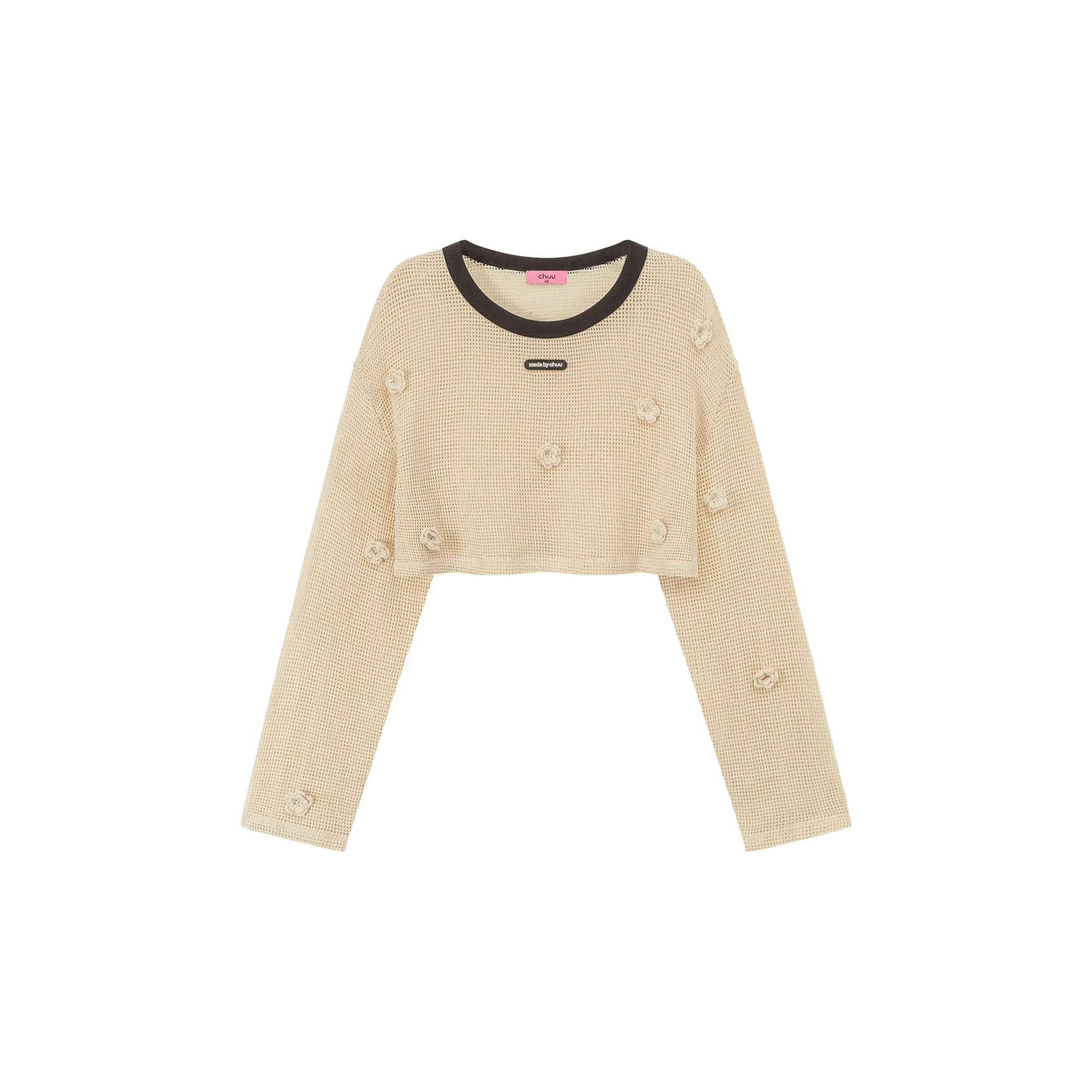 Flower Cropped T-Shirt