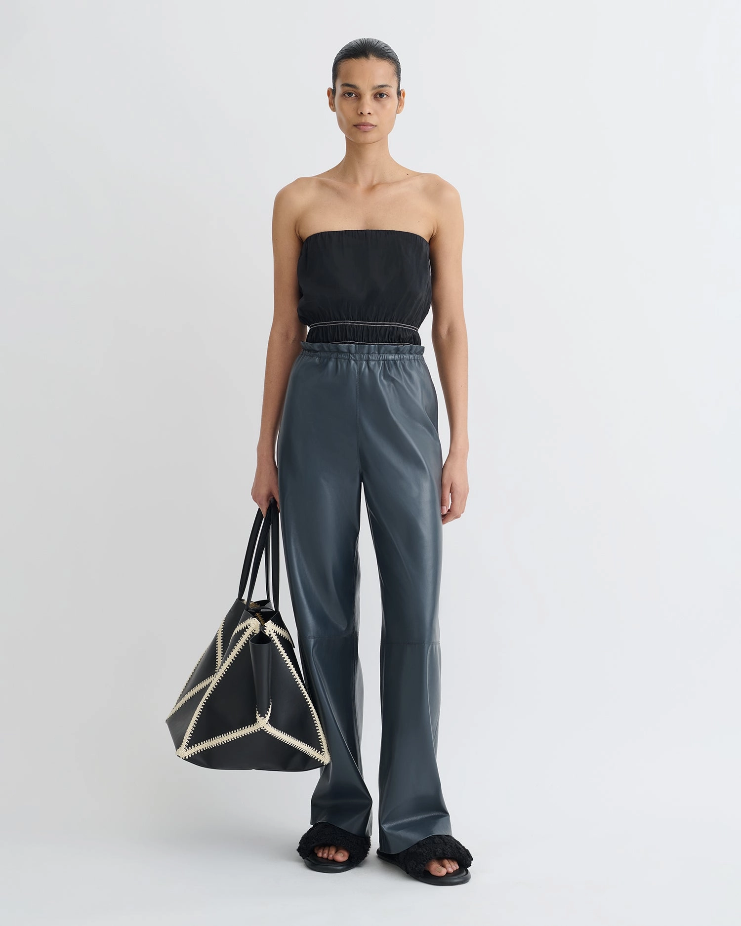 FlameRetardantTreatment Geb - Okobor? Alt-Leather Pants - Steel Blue