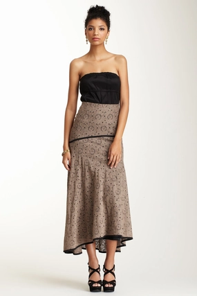 Quick Fit Long Lace Skirt - Putty
