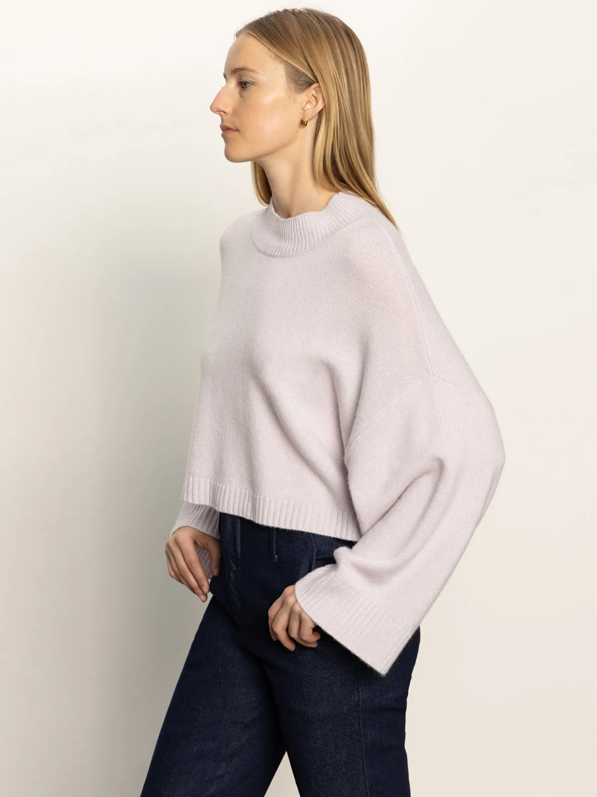 Forever Wool Cashmere Popover Light Twilight Mauve Thermal Regulating Fabric