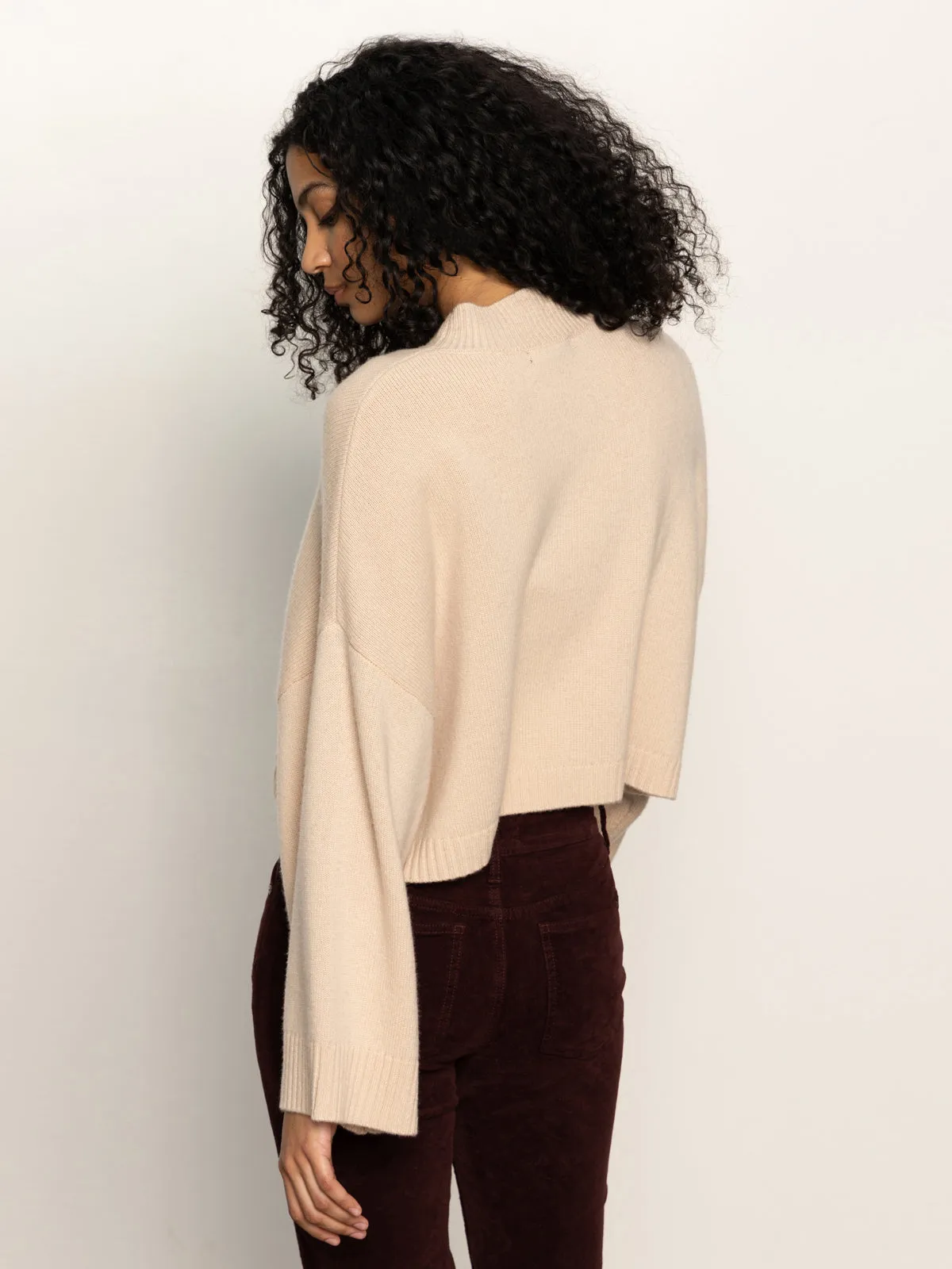 Forever Wool Cashmere Popover Toasted Beige Odor Resistant Fabric Cozy Sweater