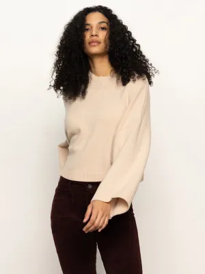Forever Wool Cashmere Popover Toasted Beige Minimalist Collar ThermalRegulating Fabric