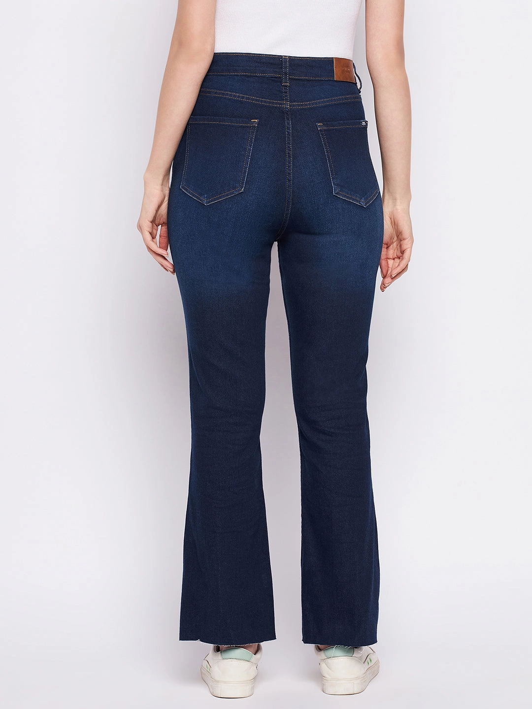 easy move Madame Dark Blue Mid-Rise Boot -Cut Jean