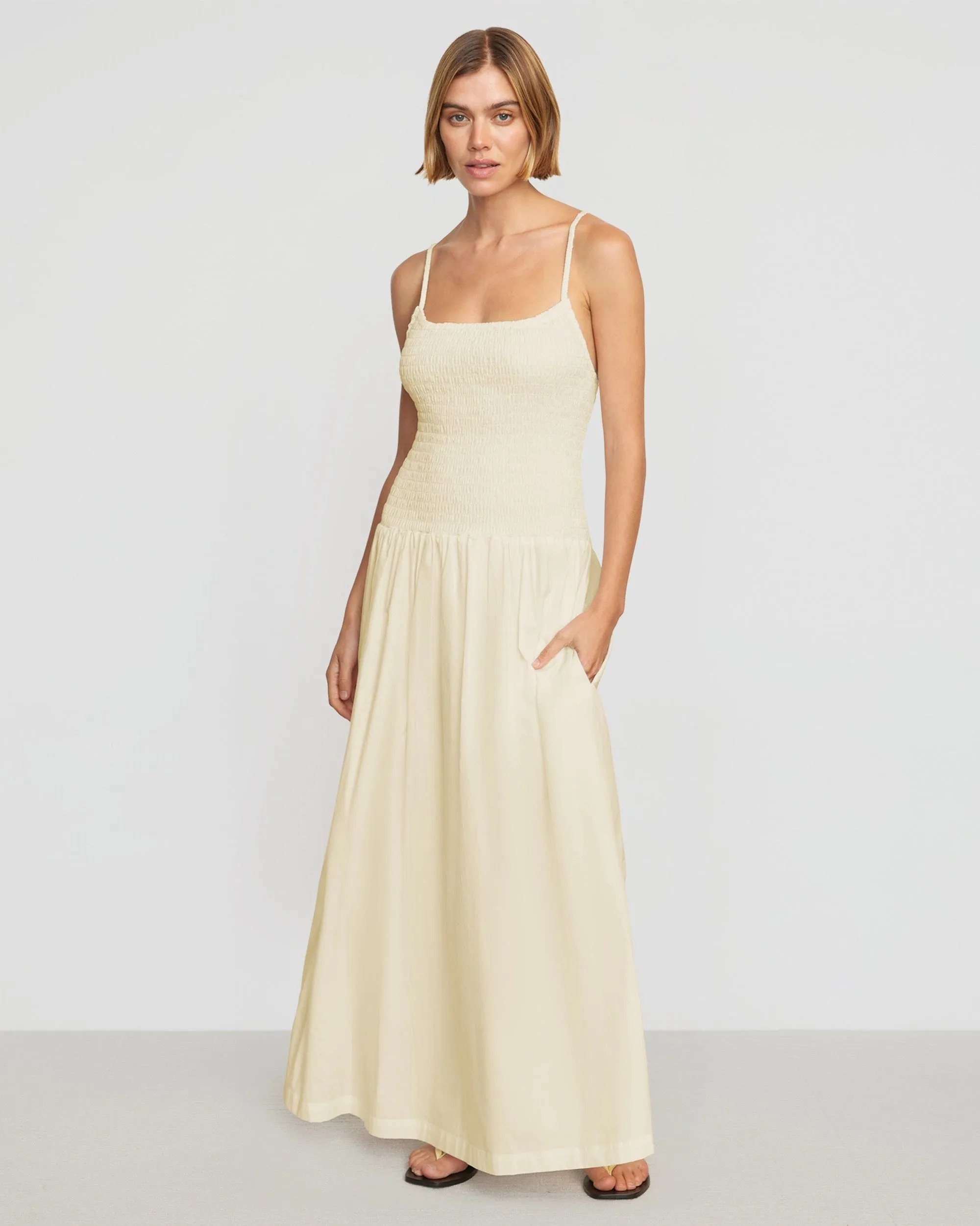 Smart Fit Venus Smocked Midi Dress