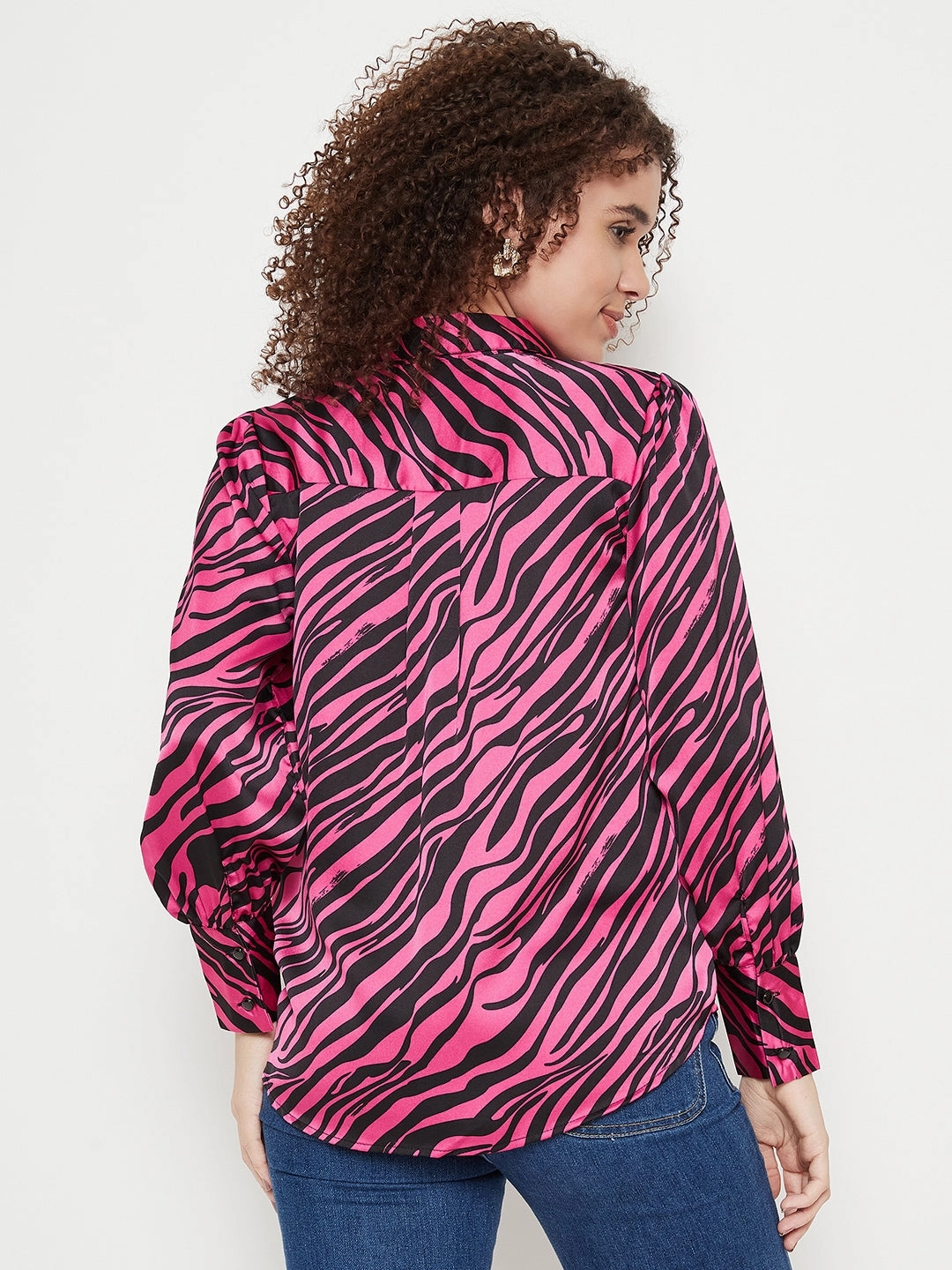 Comfy Design Madame Animal Print Pink Shirt