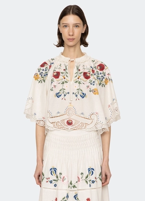 ZeroWastePattern WaterRepellent Finish Celia S/S Top