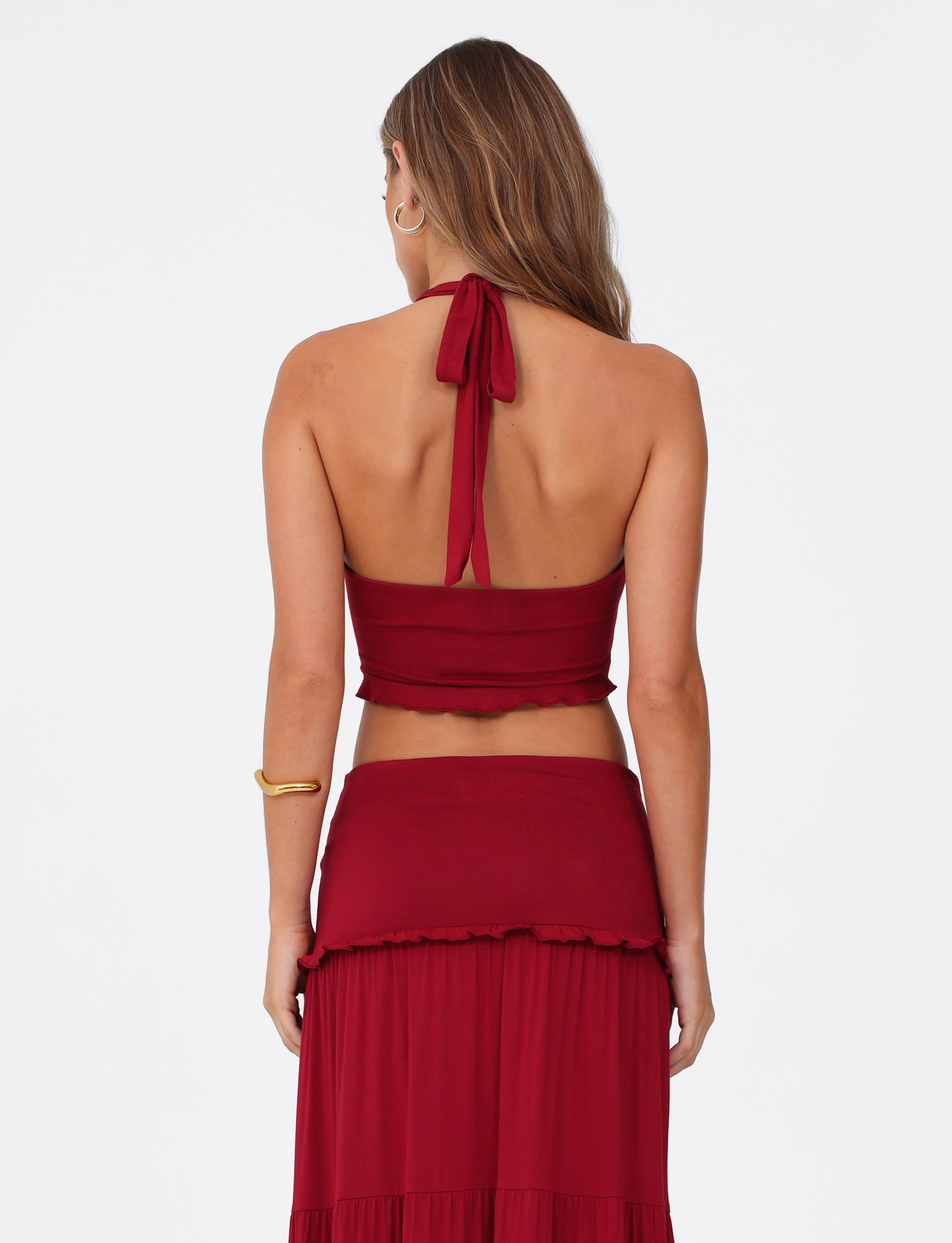 Quick Dry Feature Regular Fit KATYA HALTER TOP - RED