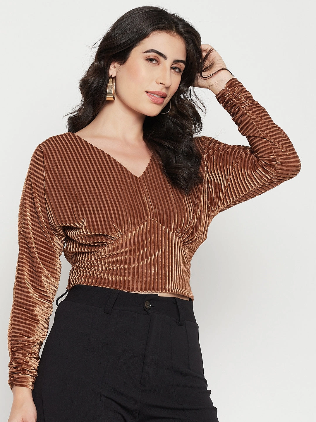 Madame Tan Striped Crop Top BondedSeams EthicallySourcedMaterial