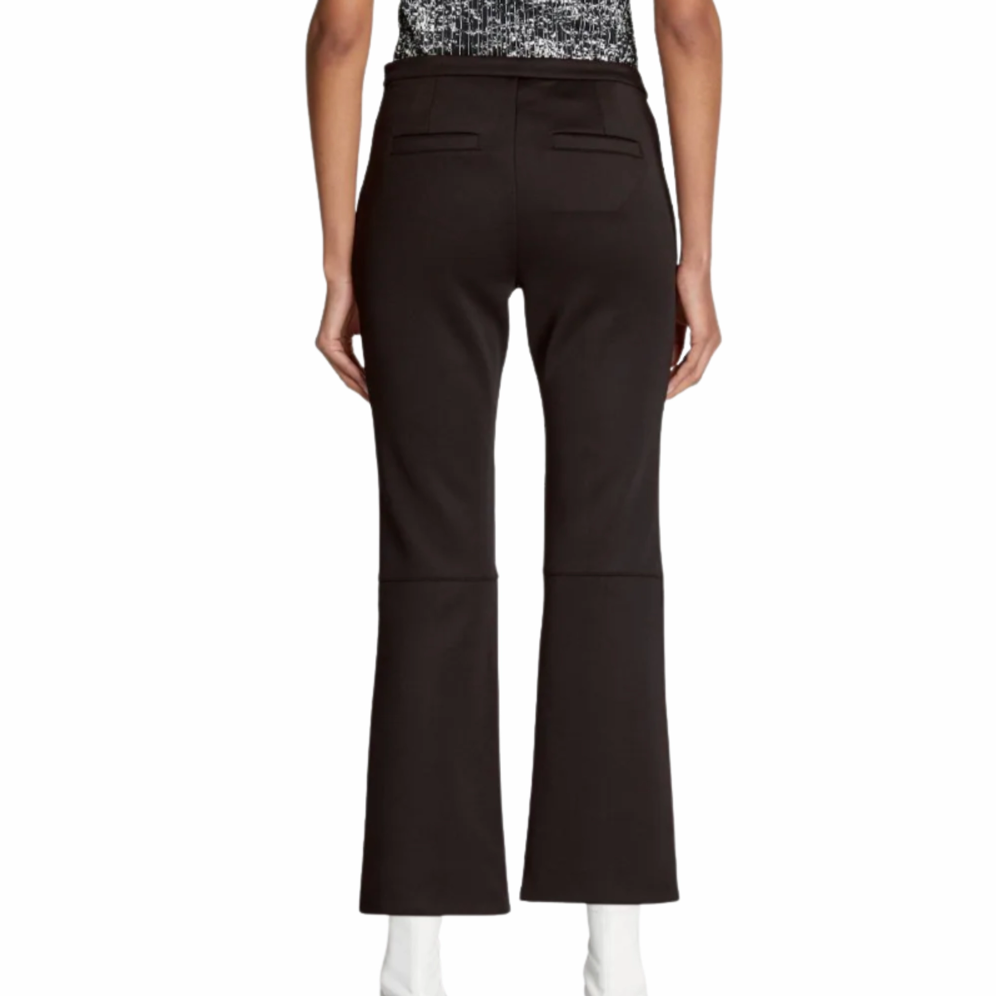 Scuba Cropped Flare Pant Laser Cut Edges