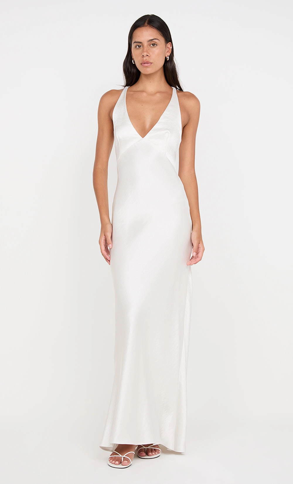 THE DREAMER V NECK DRESS - IVORY Urban Spirit Neutral Mood