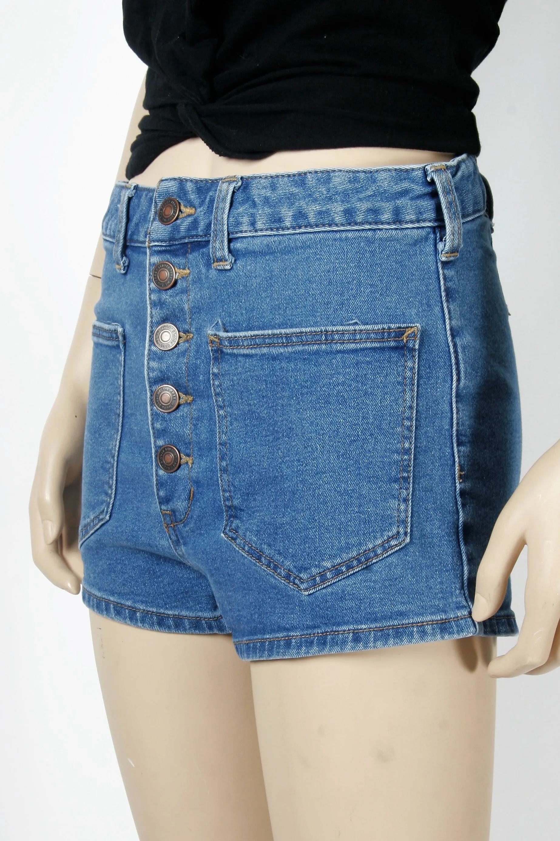 Free People We The Free High Waisted "Bridgette" Short Shorts-Size 27 Long