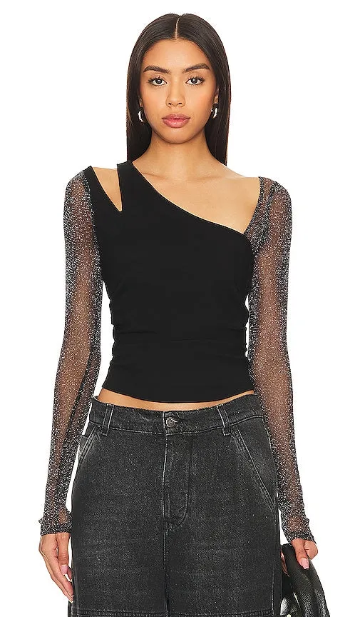 Free People x REVOLVE Janelle Layered Top in Black