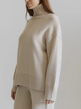 Jamie Turtleneck Sweater Quiet Tone Functional Piece