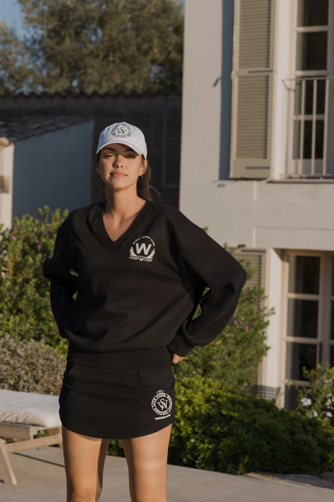 WISKII Casual V-Neck Sweatshirt Breathable Textile