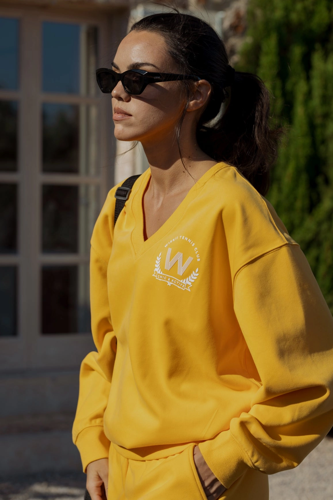 WISKII Casual V-Neck Sweatshirt Work Appropriate