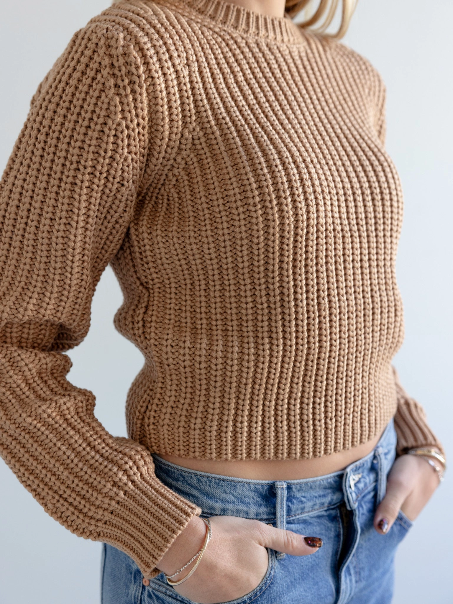 Easy Layering Farrah Knit Sweater Camel