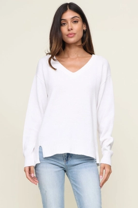 All Around V Neck Sweater Relaxed Crew Neck