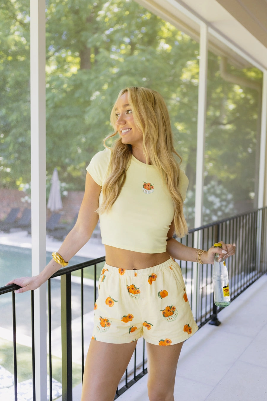 Fuzzy Peach Tee Effortless Comfort Chilly Day Ready