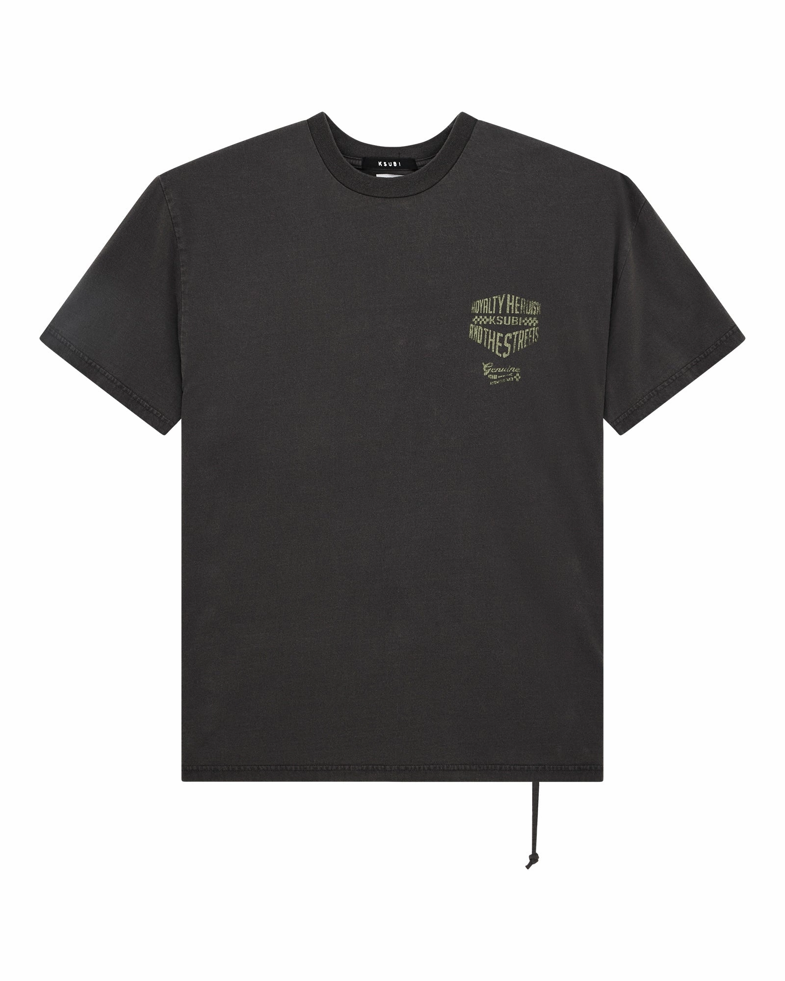 Subtle Embroidery GARAGE BIGGIE SS TEE FADED BLACK