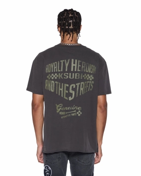 GARAGE BIGGIE SS TEE FADED BLACK EasyCare Fabric