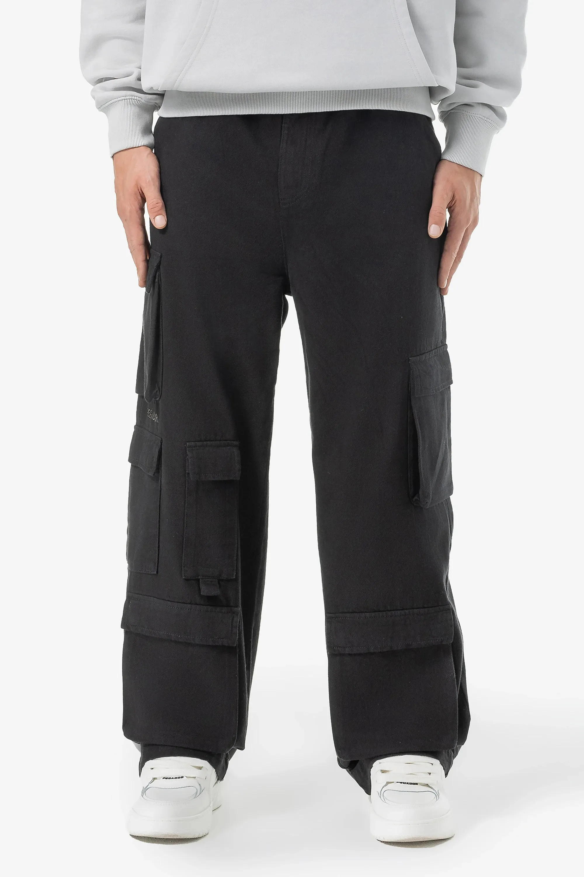 Garnet Wide Cargo Pants Black