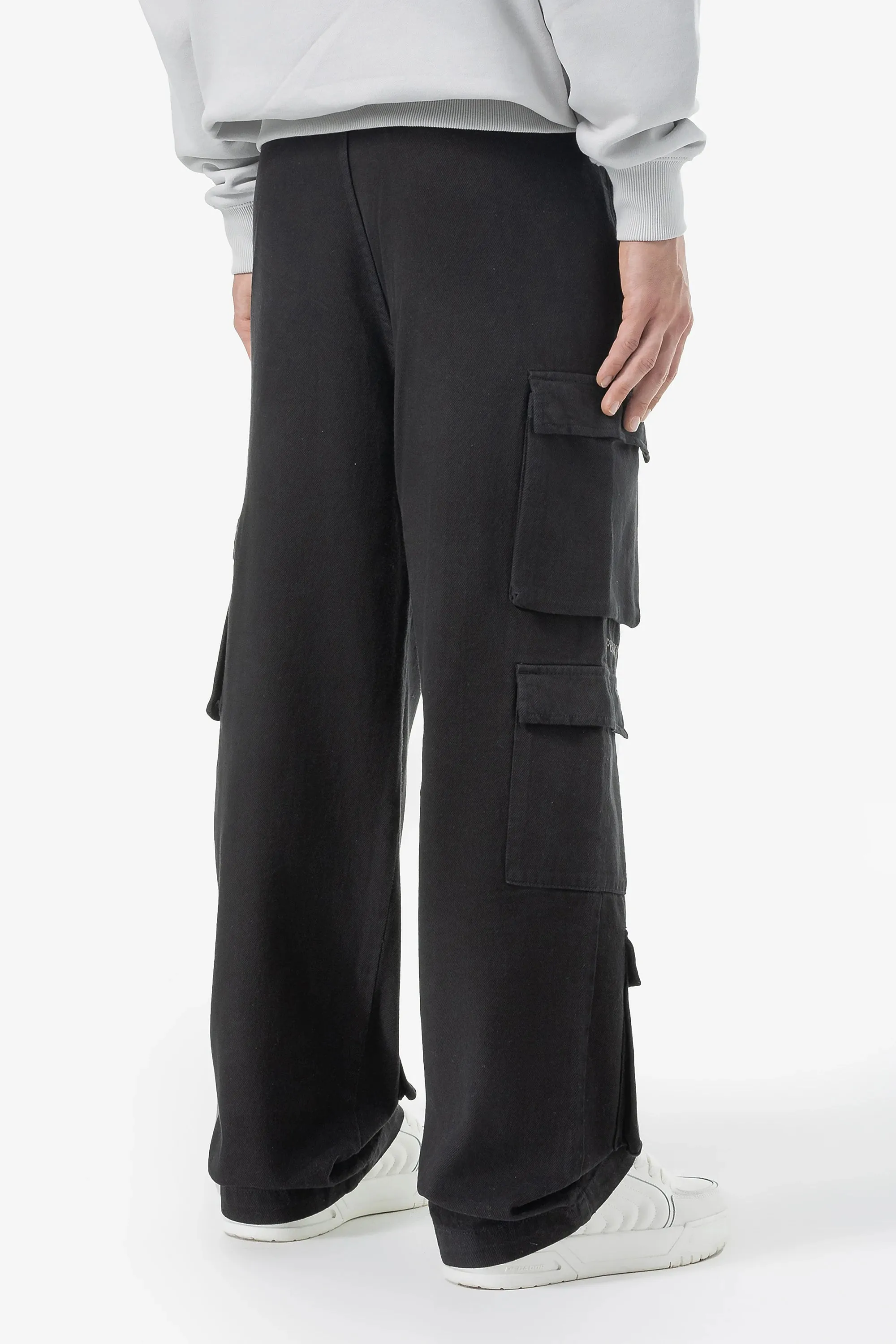 Garnet Wide Cargo Pants Black