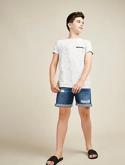 George 2 Pack Zip Pocket Older Boys T-Shirts