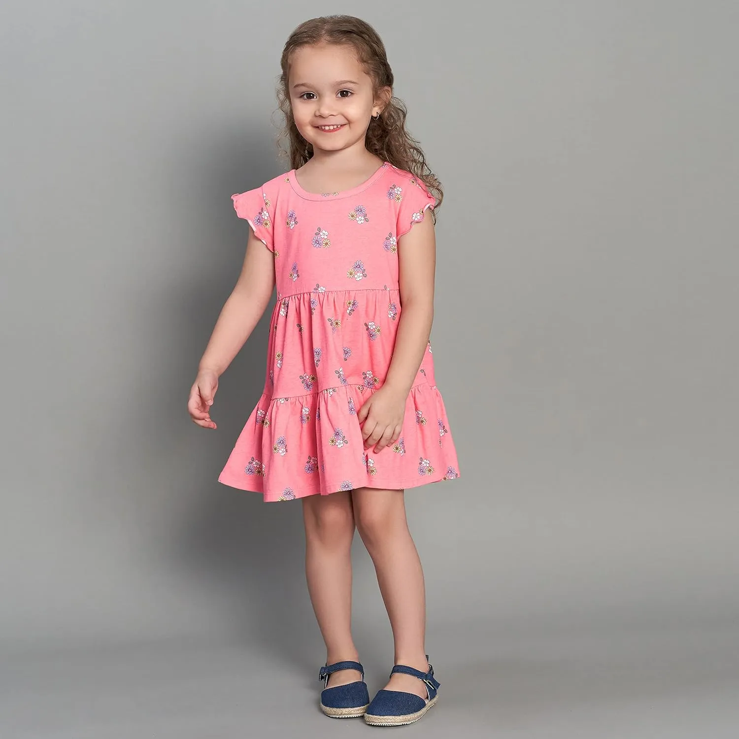 Gerber Baby Girls' 2-Pack Short Sleeve Cotton Dresses