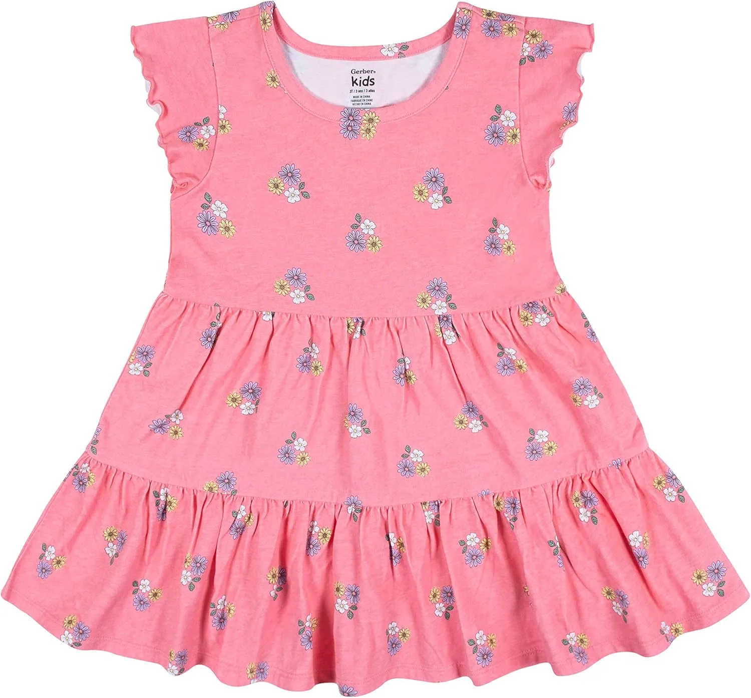 Gerber Baby Girls' 2-Pack Short Sleeve Cotton Dresses