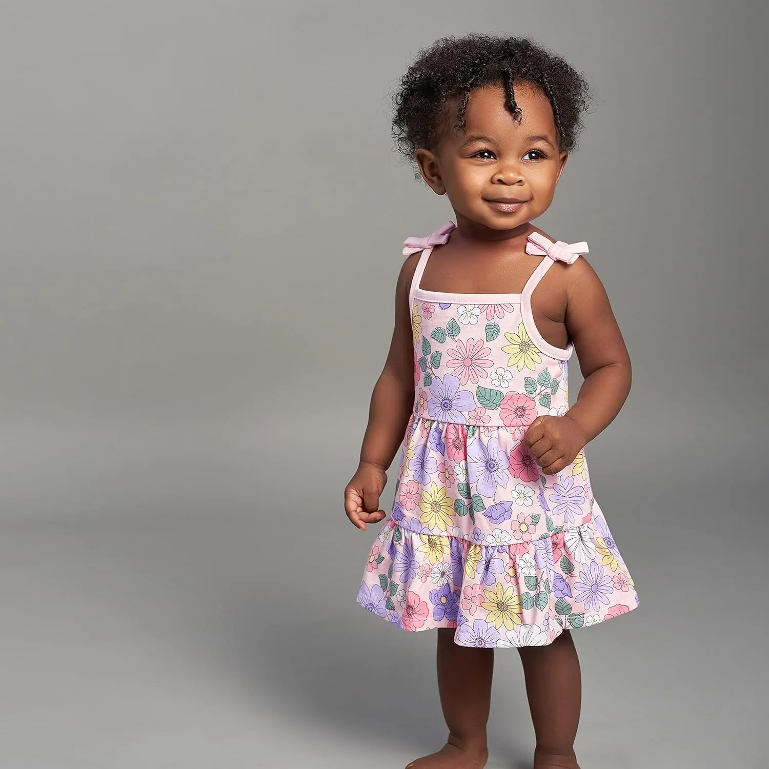 Gerber Baby Girls' 2-Pack Short Sleeve Cotton Dresses