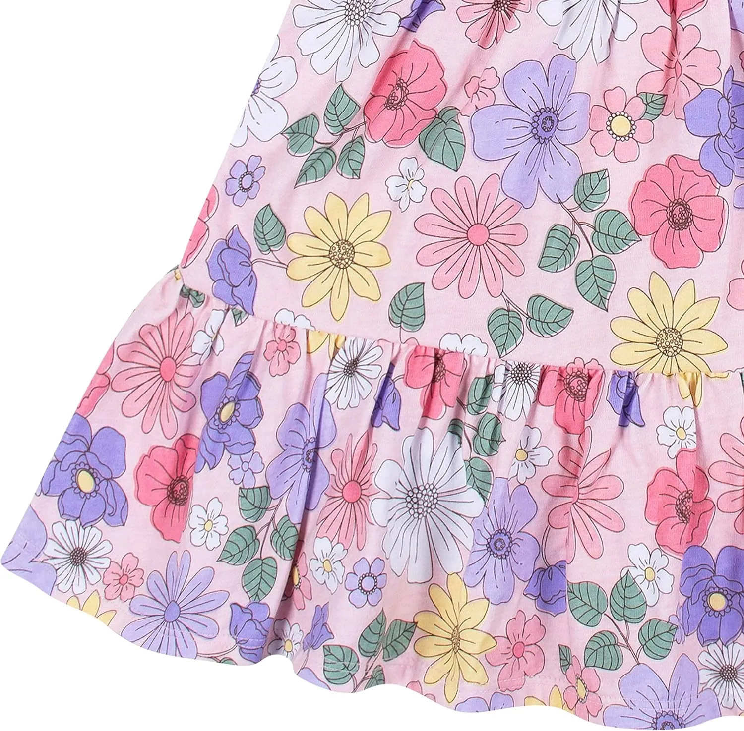 Gerber Baby Girls' 2-Pack Short Sleeve Cotton Dresses
