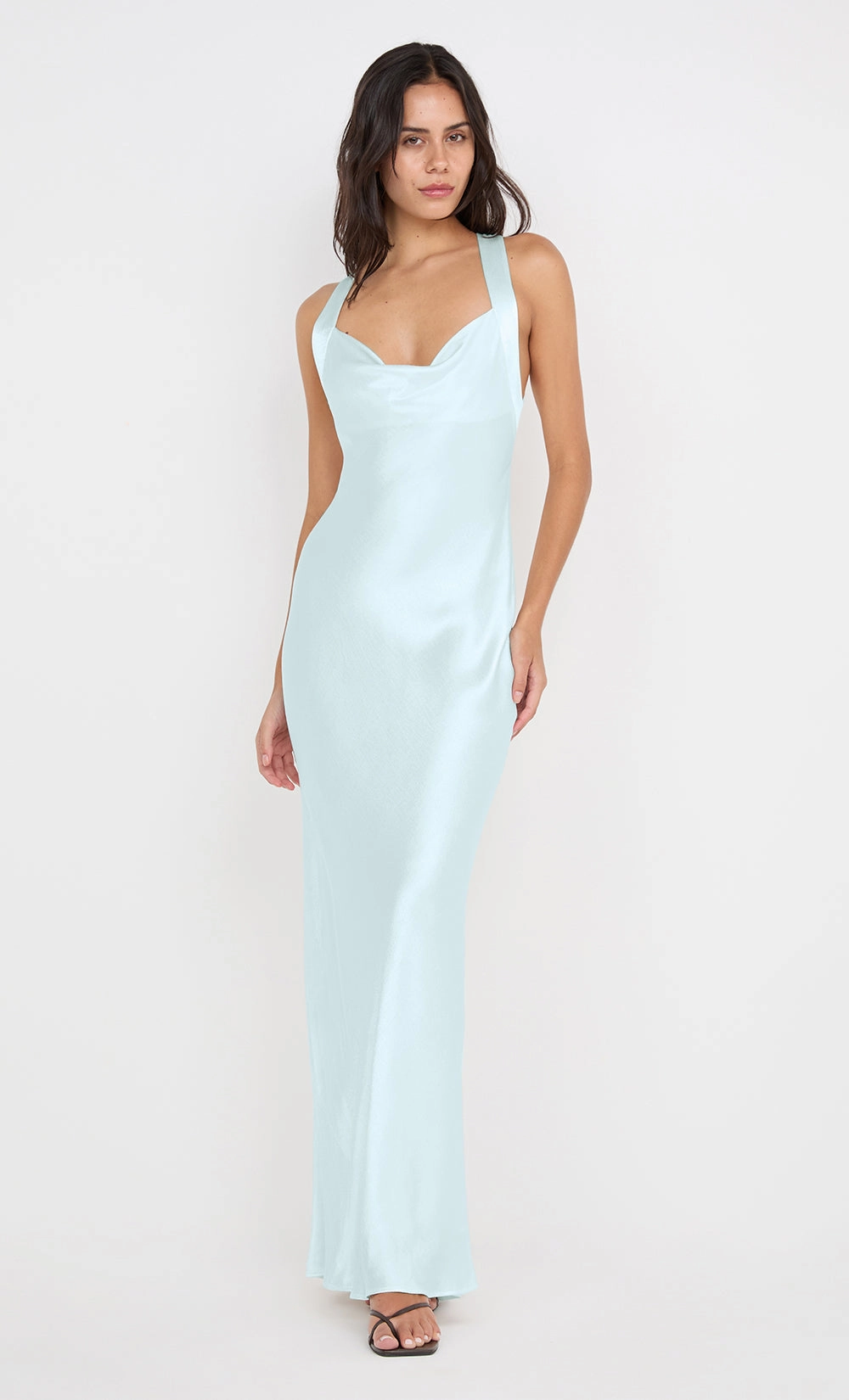 velvet feel Beach Moment GIA HALTER MAXI DRESS - ARCTIC BLUE