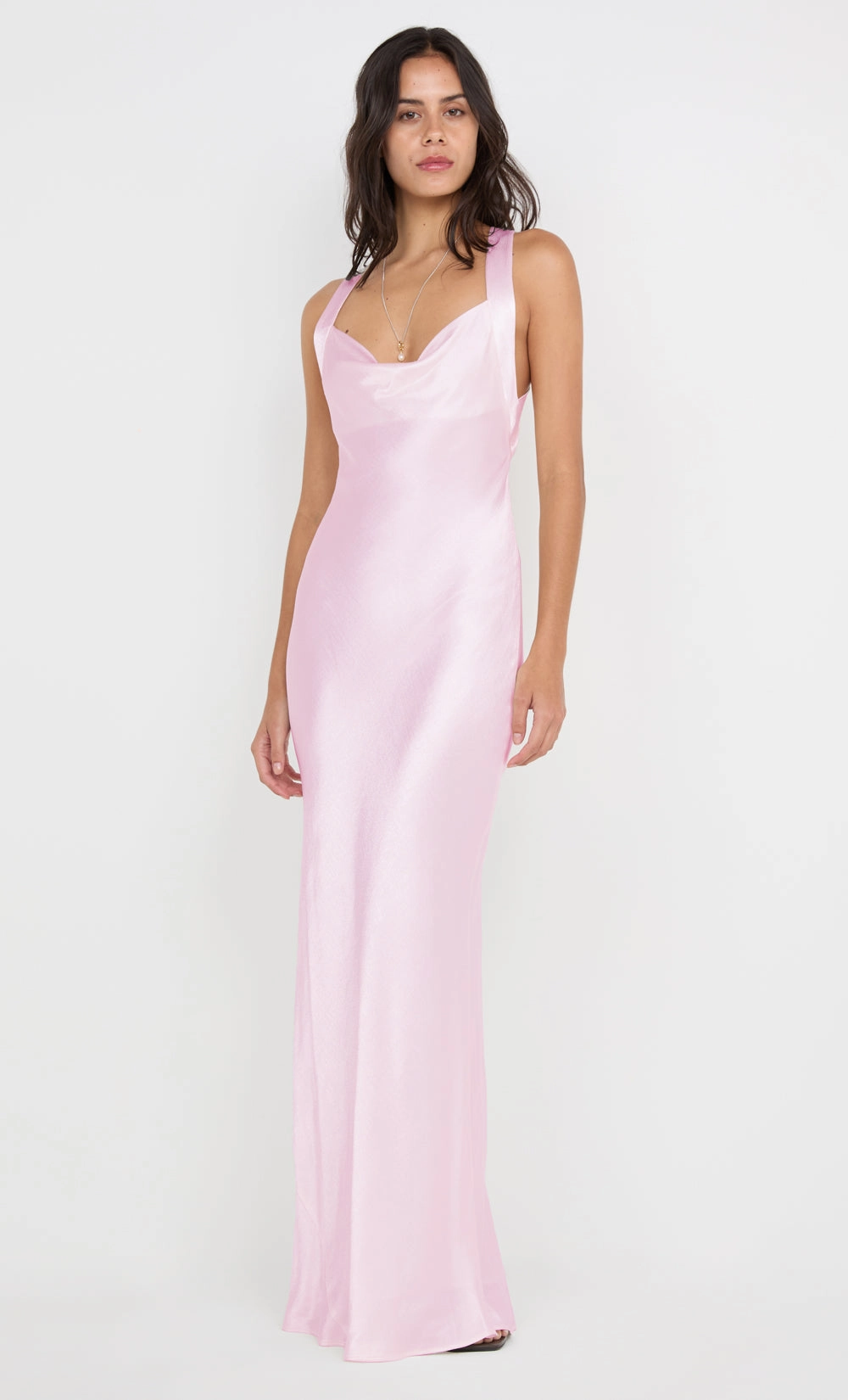 Chic And Comfortable GIA HALTER MAXI DRESS - POWDER PINK