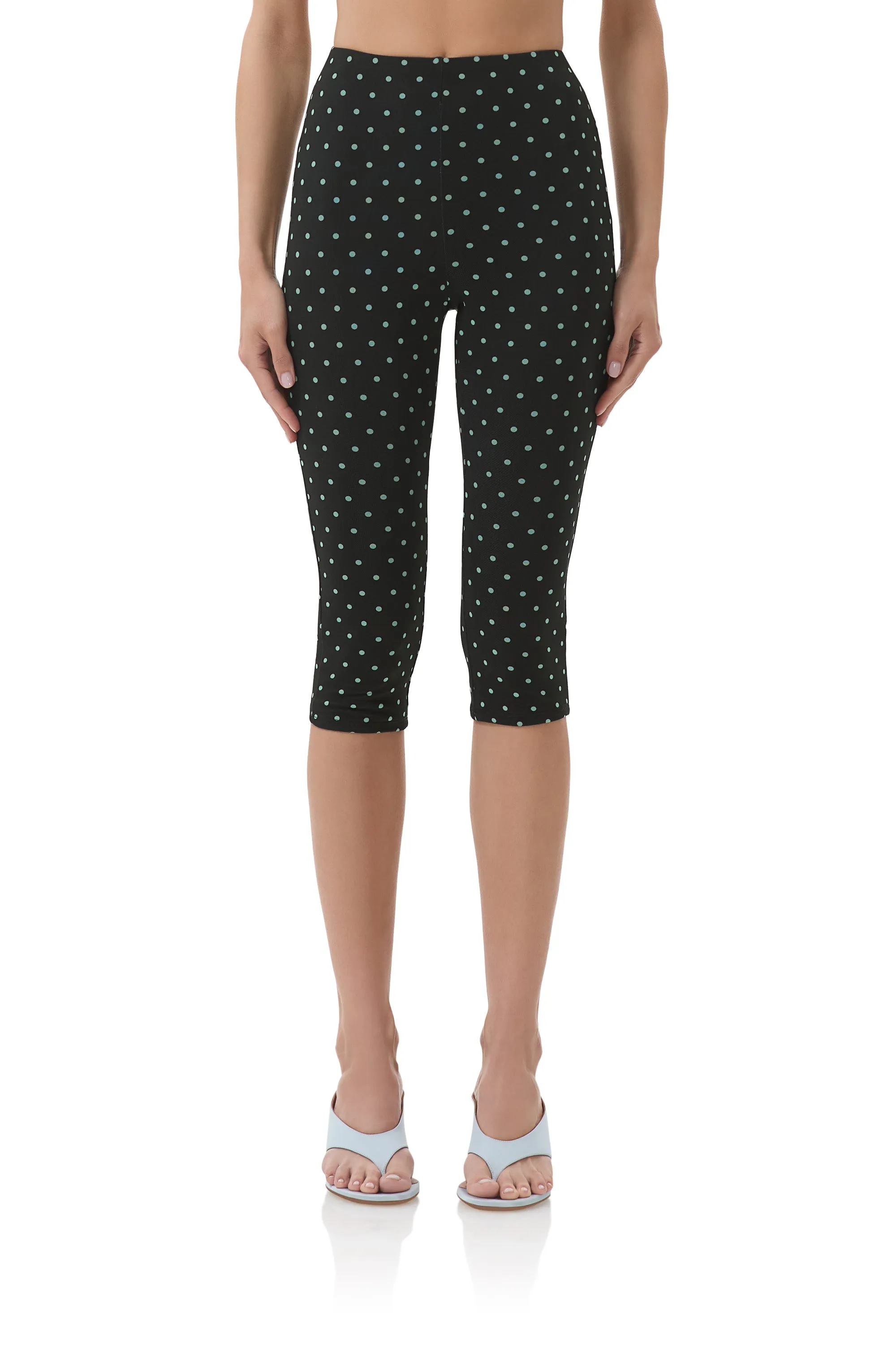 Gianna Capri Pant - Aqua Dot Anti Odor Treatment No Irritation Seams