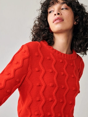 QuickDry Fibers GiGi Bubble Sweater Red