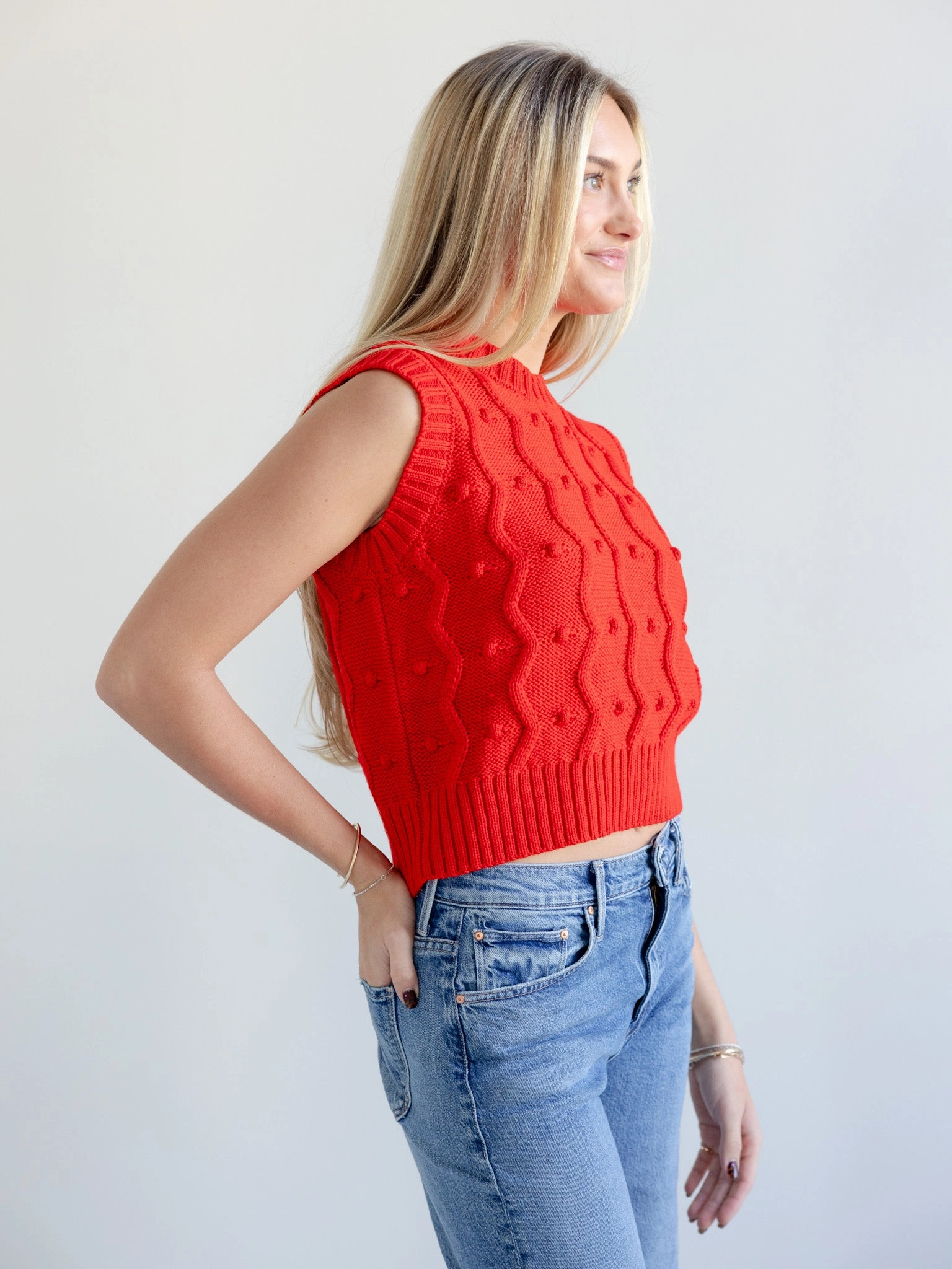 GiGi Bubble Vest in Red Stylish Comfort