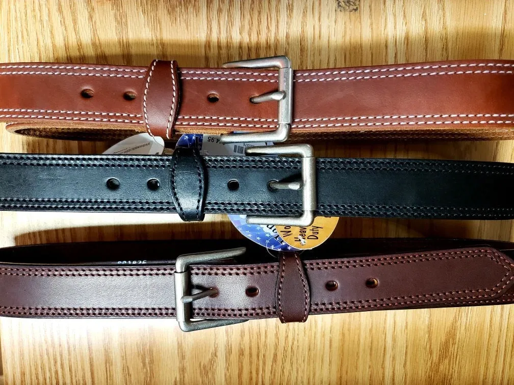 Gingerich Belts Hot Dipped Tan Double Stitched Style 8018-38