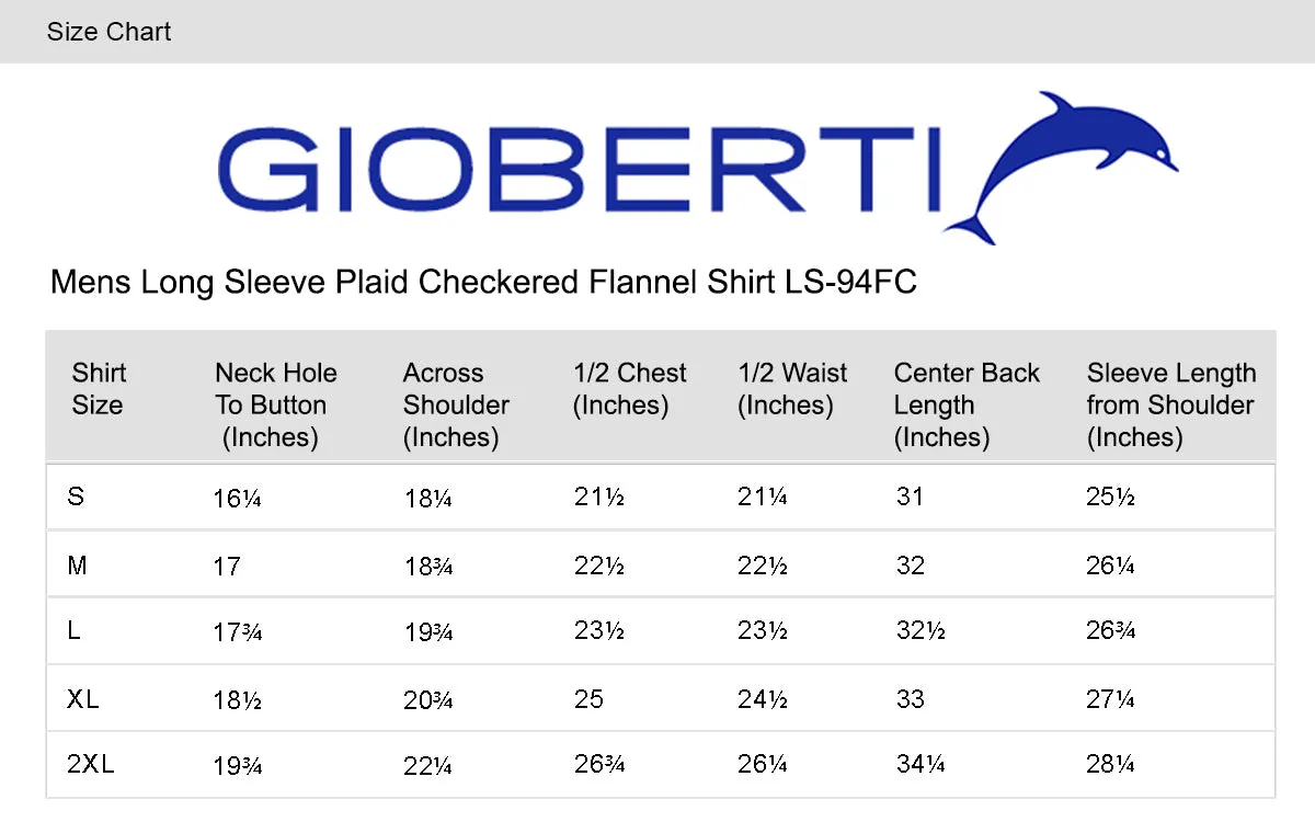 Gioberti Men's Gray / Blue / White Highlight 100% Cotton Brushed Flannel Plaid Checkered Shirt with Corduroy Contrast