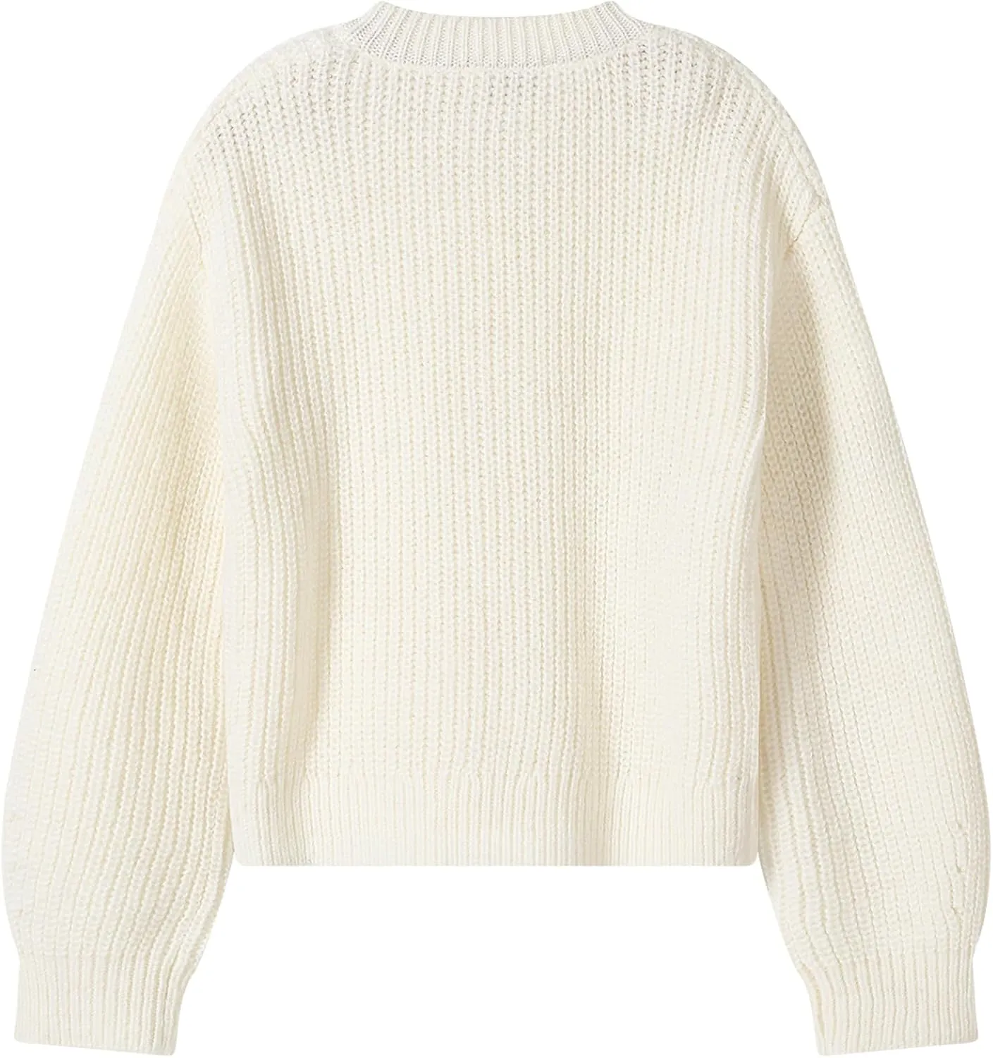 Girls' Cardigan with Button Loose Long Sleeve Shrug Sweaters Cropped Uniforms Kids Knit Sweater Outerwear