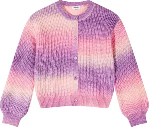 Girls' Cardigan with Button Loose Long Sleeve Shrug Sweaters Cropped Uniforms Kids Knit Sweater Outerwear