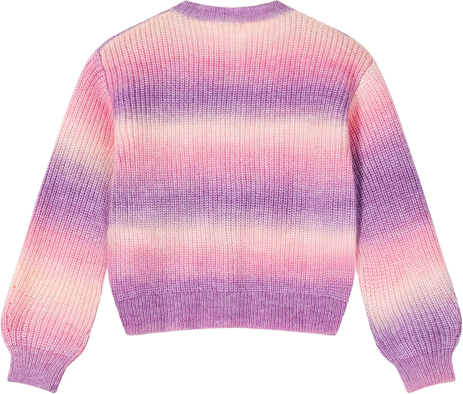 Girls' Cardigan with Button Loose Long Sleeve Shrug Sweaters Cropped Uniforms Kids Knit Sweater Outerwear