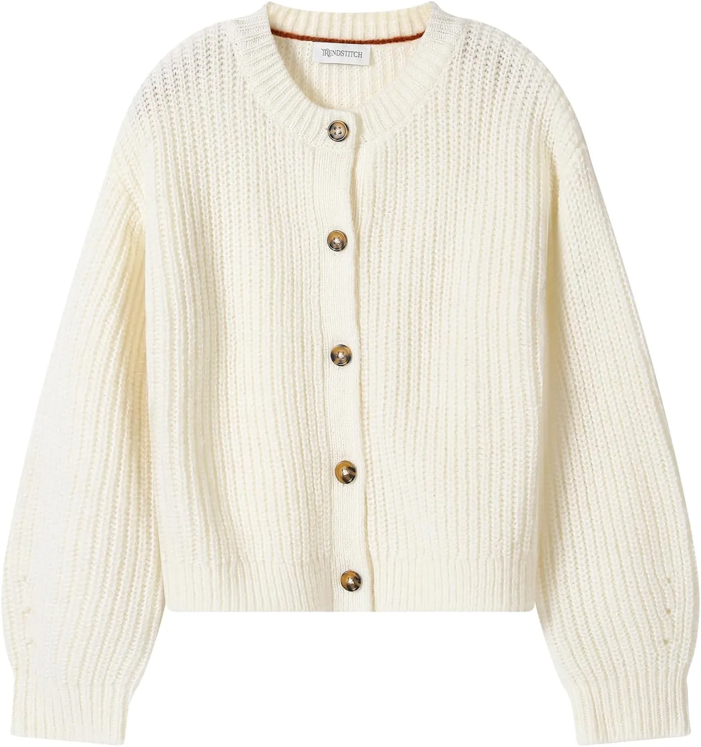 Girls' Cardigan with Button Loose Long Sleeve Shrug Sweaters Cropped Uniforms Kids Knit Sweater Outerwear