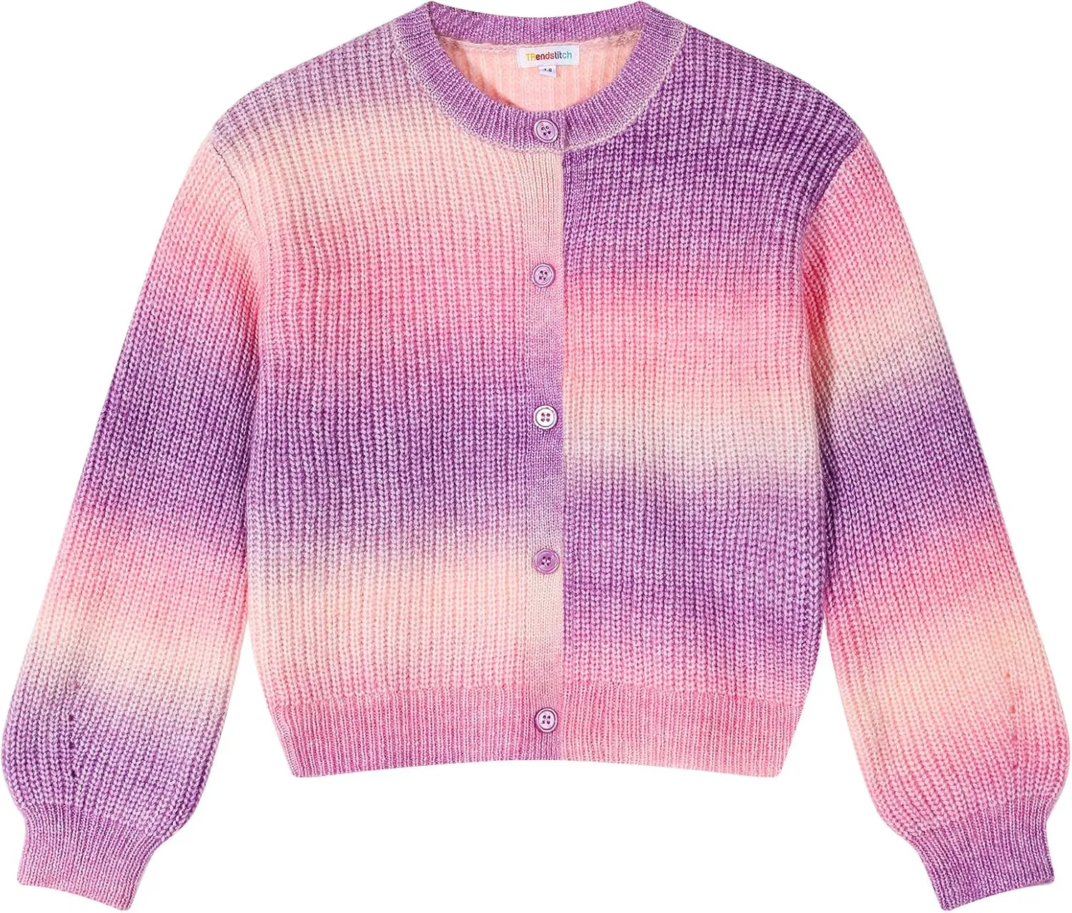 Girls' Cardigan with Button Loose Long Sleeve Shrug Sweaters Cropped Uniforms Kids Knit Sweater Outerwear