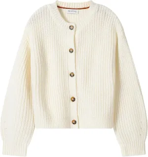 Girls' Cardigan with Button Loose Long Sleeve Shrug Sweaters Cropped Uniforms Kids Knit Sweater Outerwear