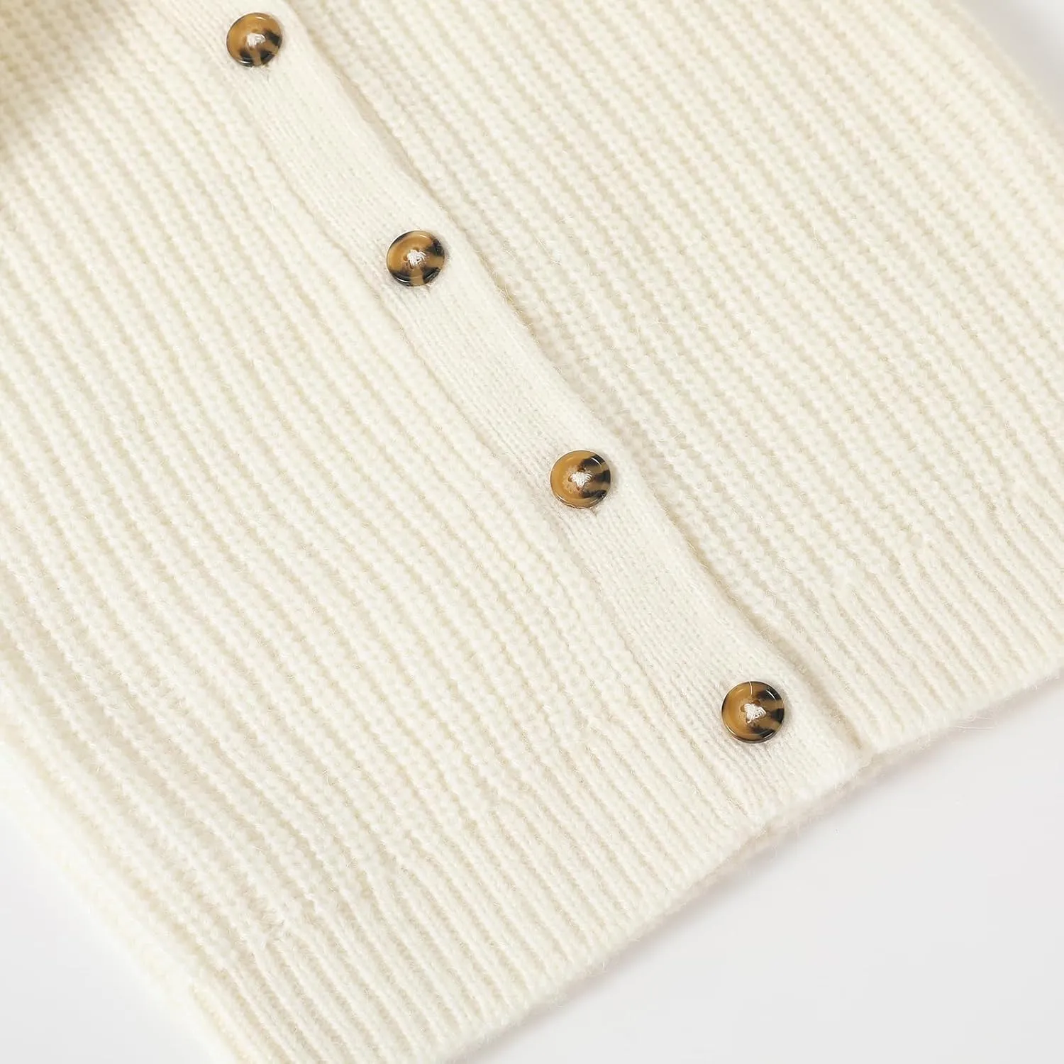 Girls' Cardigan with Button Loose Long Sleeve Shrug Sweaters Cropped Uniforms Kids Knit Sweater Outerwear