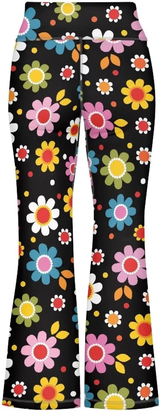 Girl's Flare Leggings High Waisted Bootcut Yoga Pants Kids Classic Stretch Pants Fashion Soft Bell Bottoms