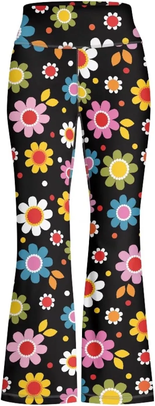 Girl's Flare Leggings High Waisted Bootcut Yoga Pants Kids Classic Stretch Pants Fashion Soft Bell Bottoms