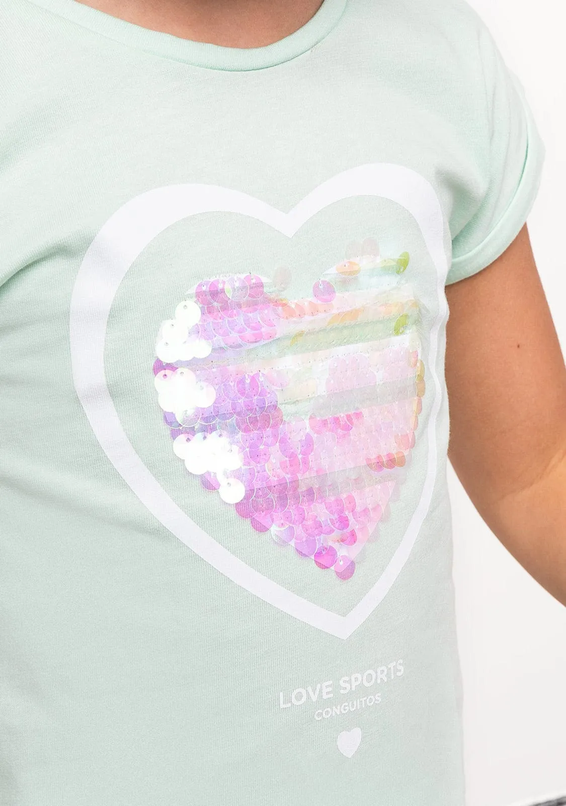 Girl's Mint Heart Outfit
